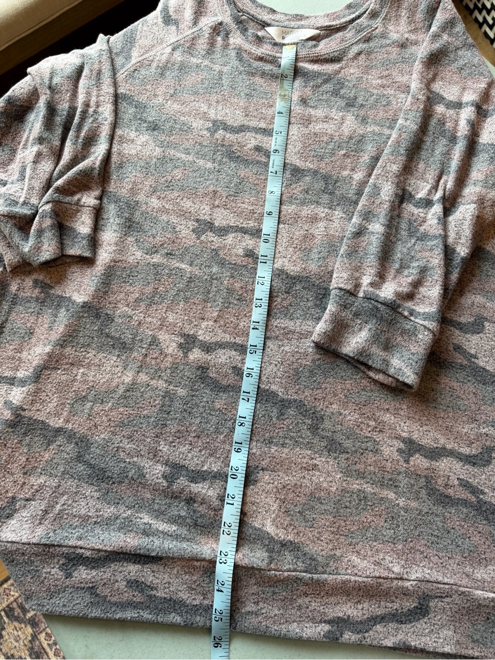 Market & Spruce Heathered Pink and Gray Knit Top - Picture 8 of 11
